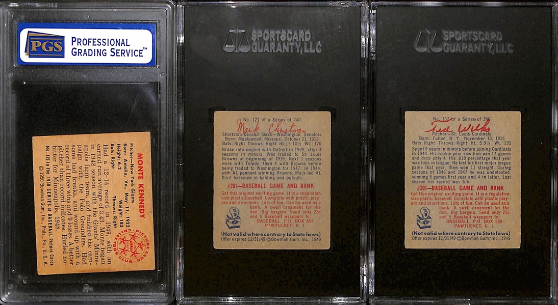 Lot of (19) 1949 & 1950 Bowman Baseball Cards w. Fred Hutchinson
