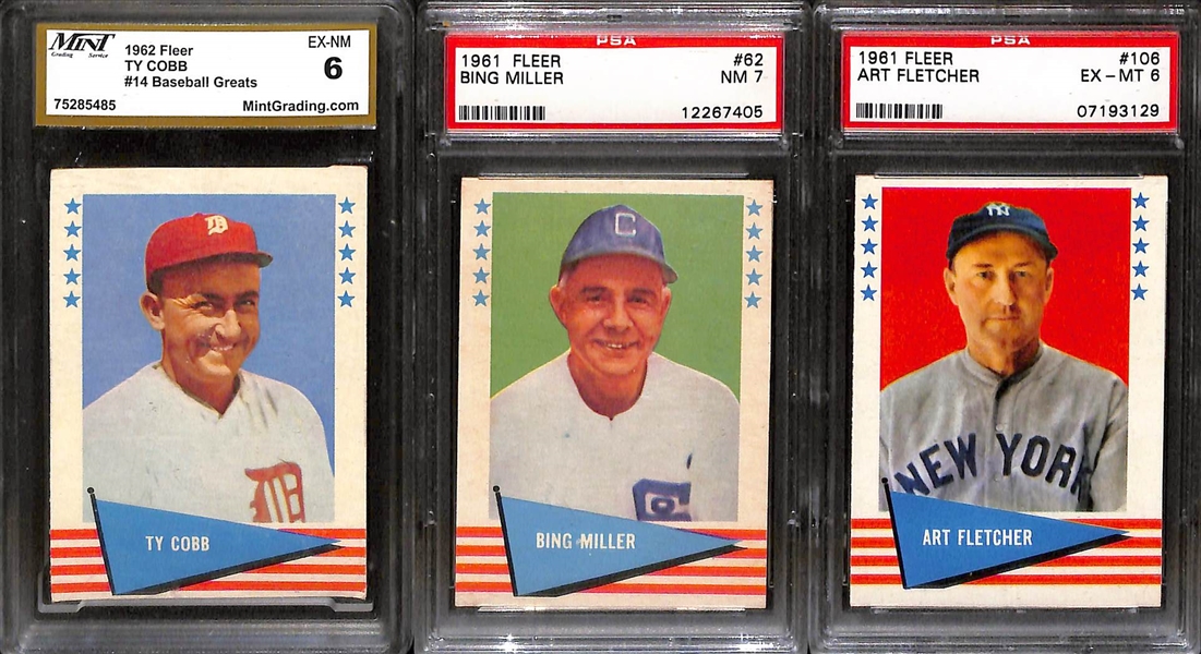 Lot of (30+) 1961 Fleer Baseball Greats Inc. Ted Williams, Honus Wagner, and Tris Speaker