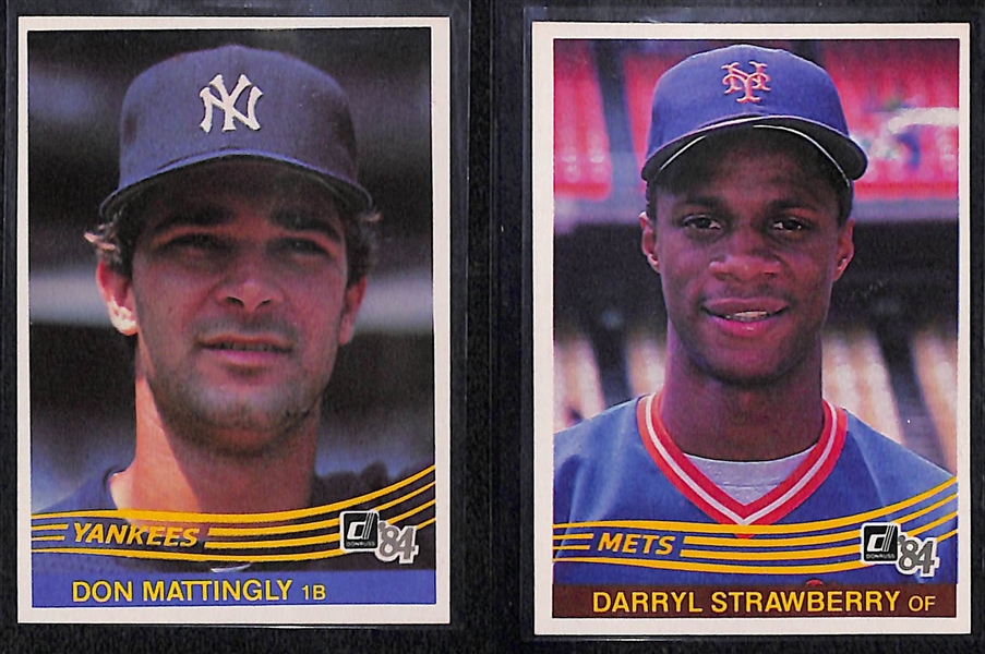 1984 & 1985 Donruss Baseball Complete Sets w. Mattingly, Puckett and Clemens Rookies