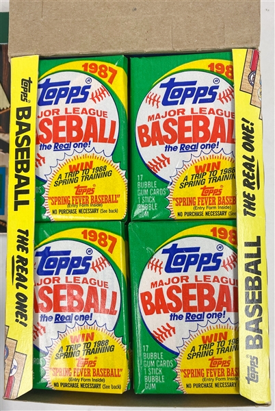 Baseball Card Lot w. (1) 1987 Topps Wax Box of 36 packs and (2) 1989 Upper Deck Wax Boxes Find Ken Griffey Jr. Rookies!