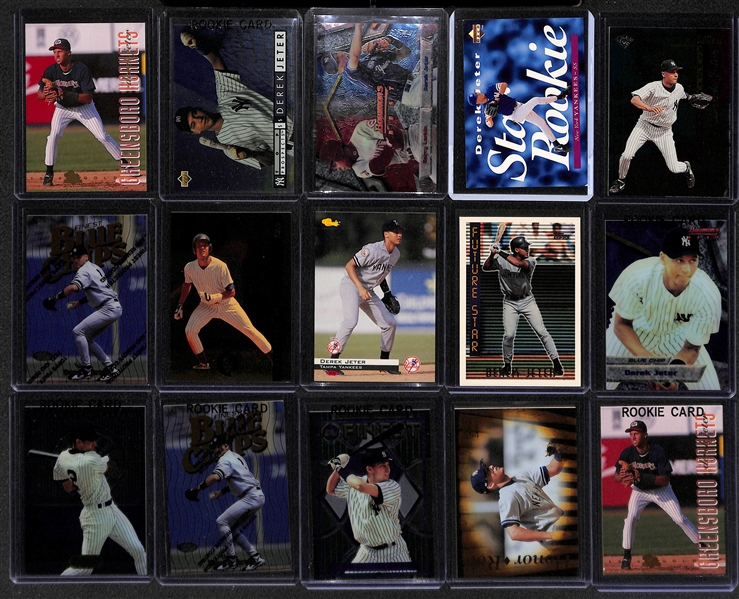 Lot of (110+) Derek Jeter Baseball Cards w. Many Rookies