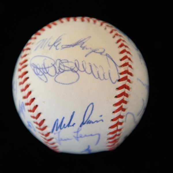 1988 LA Dodgers World Champion Team Signed Baseball (22 Signatures) w. Lasorda, K. Gibson, O. Hershiser, Scioscia, Dempsey,+ (JSA Auction Letter)