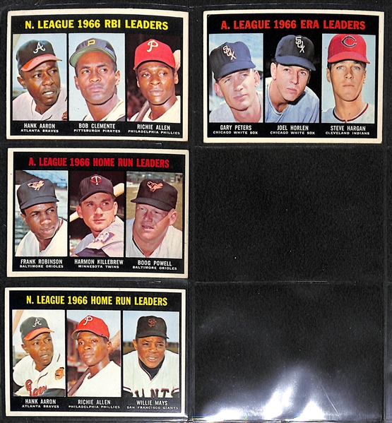 Lot of (144) 1967 Topps Baseball Cards w. Mickey Mantle, Clemente, Mays, Aaron, +