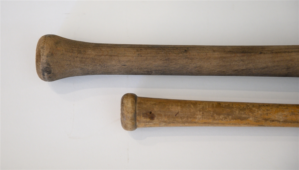 (2) Early 1900s Souvenir Baseball Bats - Inc. 30 Ty Cobb Ball Bat and 26 Withington (Broom/Brush Manufacturer From Buckfield, Maine)