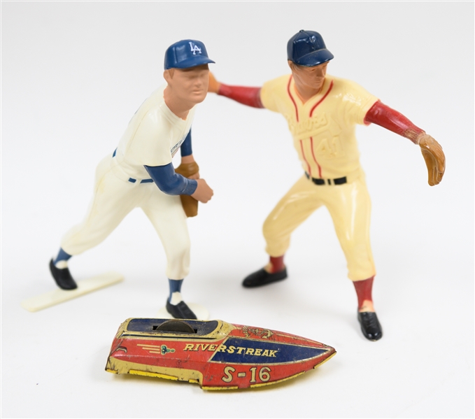 Baseball Memorabilia Lot w. (6) 1988 25th Anniversary Hartland Figures, Vintage Games and Toys