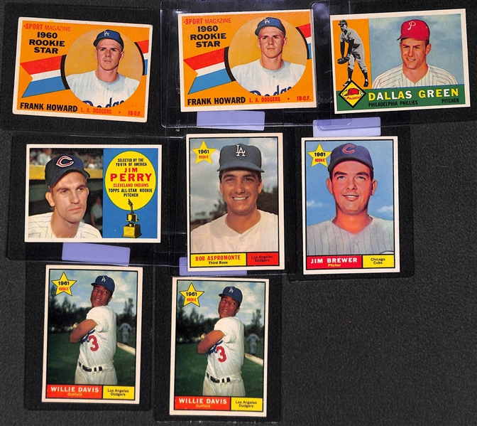 Lot of (15) 1950s and 1960s Rookies w. McCovey, Flood, Perry, Williams, Kaat and More