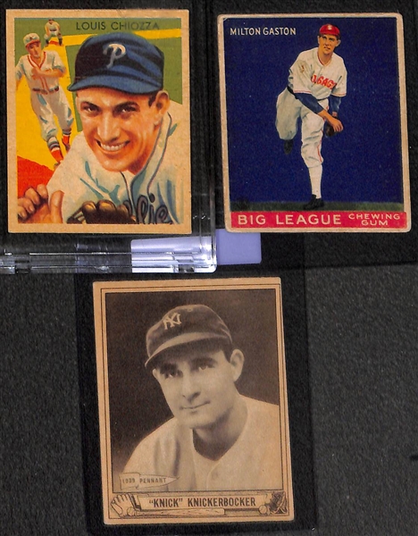 Lot of (6) 1930s Baseball Cards Feat. 1934 Goudy Leo Durocher