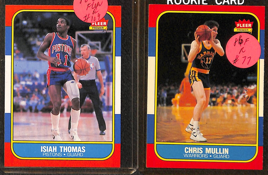 Lot of (10) Mostly 1980s Basketball Feat. Many from 1986-87 Fleer Barkley and Ewing Rookies