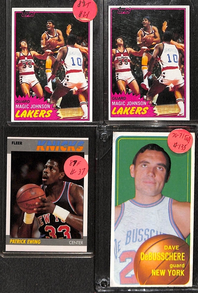 Lot of (10) Mostly 1980s Basketball Feat. Many from 1986-87 Fleer Barkley and Ewing Rookies