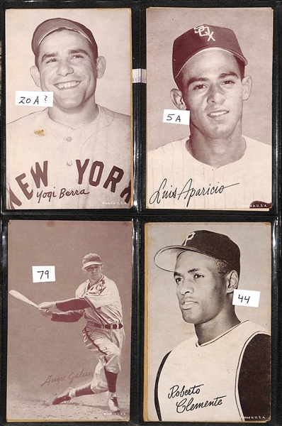 Lot of (45) 1947-66 Exhibit Baseball Cards & (65) 1952-53 Red Man Baseball Cards w. 1952 Red Man Willie Mays (No Tab)