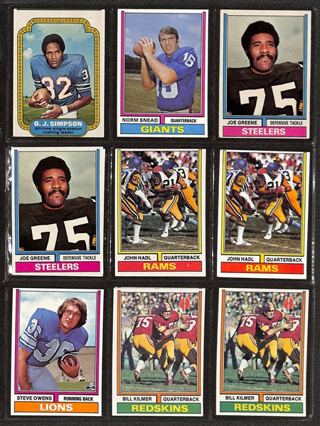 Lot of (390+) 1970s Topps Football, Basketball, & Hockey Cards w. 1973 Franco Harris & Ken Stabler Rookie Cards