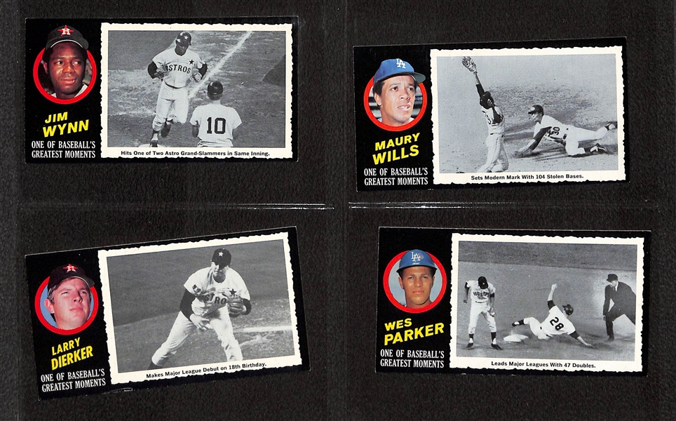 Lot of (38) Assorted 1971 Topps Greatest Moments w. Willie Mays