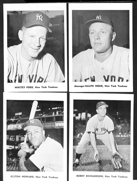 (15) Yankees 1958-61 Jay Publishing Photos w. (3) Graded - Whitey Ford (PSA 6), Yogi Berra (PSA 6), Roger Maris (PSA 5)