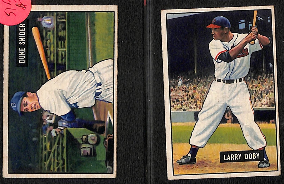 Lot of (35) 1951 Bowman Baseball Cards (Many VG-EX+) w. Duke Snider, Durocher, Rizzuto, Schoendienst, Hodges, + 