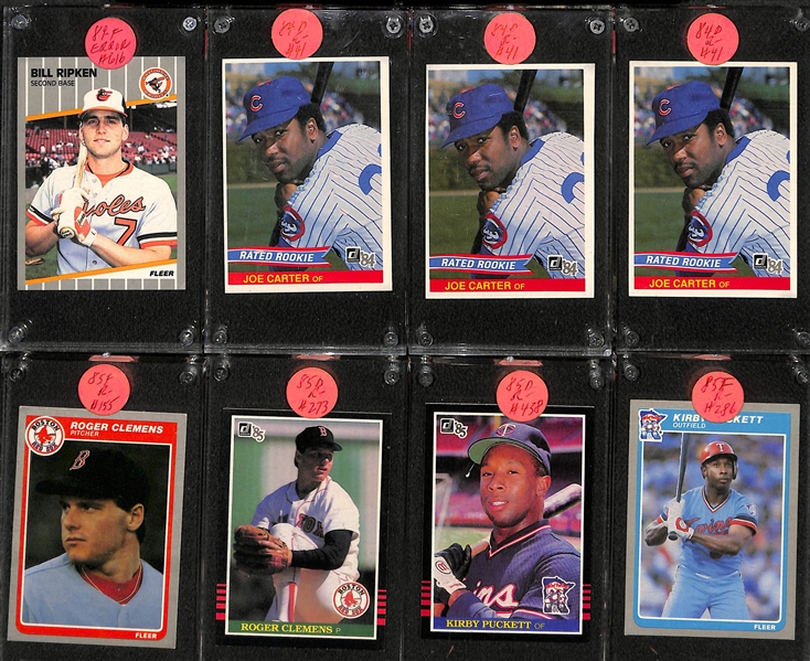 Lot of (50) 1980s Rookie Cards w. Gwynn, Mattingly, MCGwire, Boggs, Clemens, Sandberg, J. Carter, +