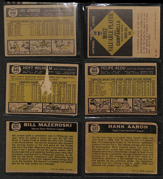 Lot of (350+) 1961 Topps Baseball Cards w. Jim Bunning