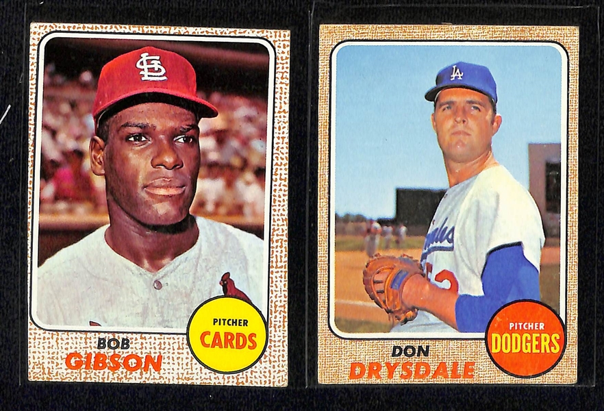 Lot of (600+) 1967 & 1968 Topps Basebal Cards w. 1967 Hank Aaron