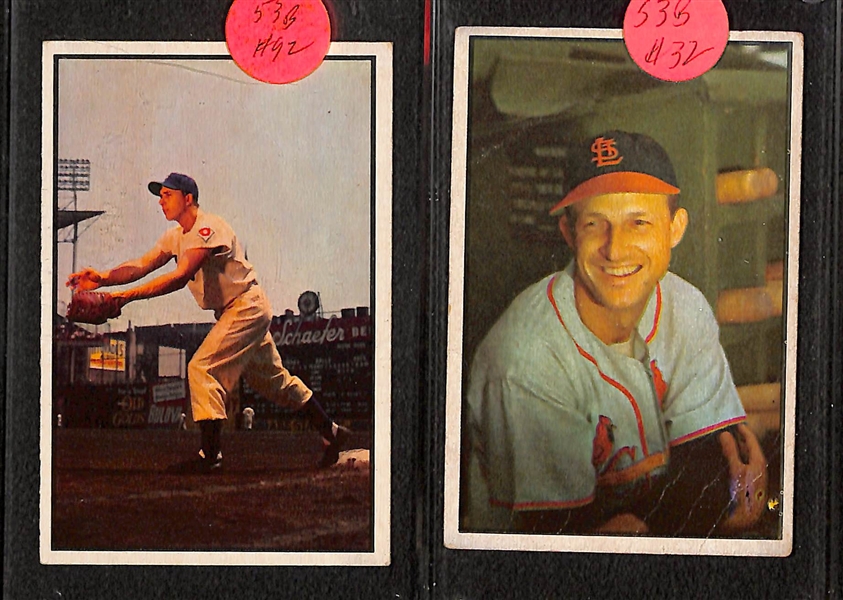 Lot of (25+) 1953 Bowman Baseball w. Whitey Ford, Stan Musial, Gil Hodges and Others.