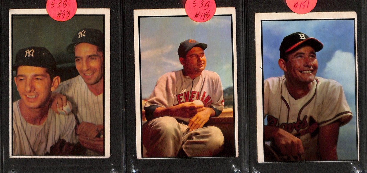 Lot of (25+) 1953 Bowman Baseball w. Whitey Ford, Stan Musial, Gil Hodges and Others.
