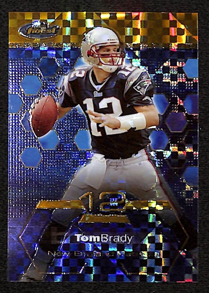 2003 Topps Finest Tom Brady Gold Xfractor #35 Numbered to /175 Graded PSA Authentic