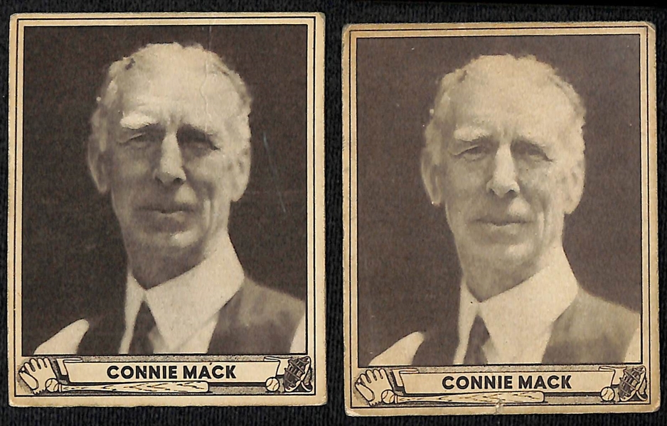Lot of (50) 1940 Play Ball Baseball Cards w. (2) Connie Mack  Cards & Ted Williams (creases)