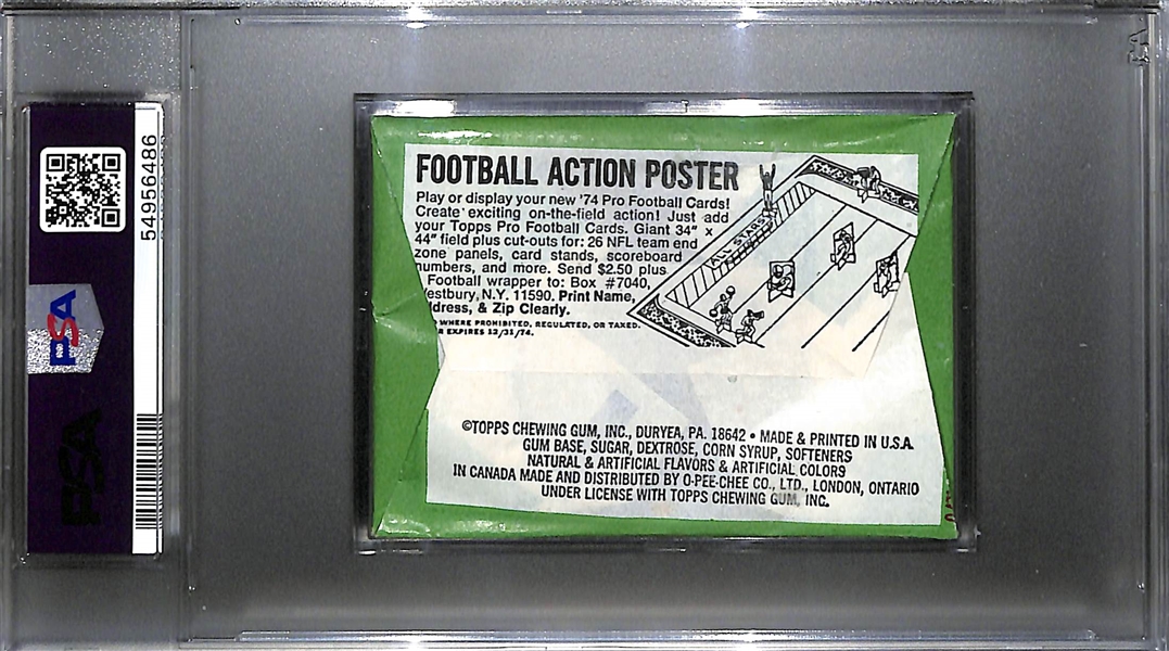 1974 Topps Football Wax Pack Graded PSA 8 NM-MT