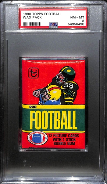 1980 Topps Football Wax Pack Graded PSA 8 NM-MT