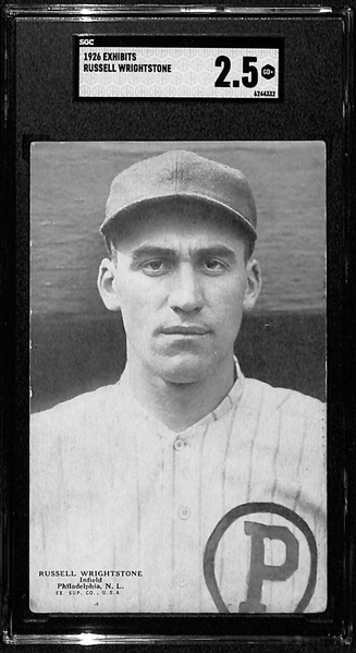 1926 Exhibits Russell Wrightstone (Phillies) Graded SGC 2.5