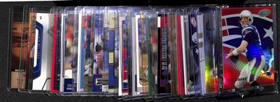 Lot of (24) Tom Brady Cards (w. 2007 eTopps #d to /749) and a Rob Gronkowski Autographed Rookie