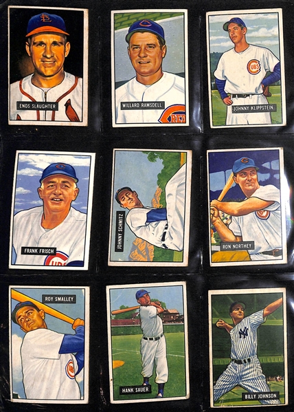 Lot of (240) 1951 Bowman Baseball Cards w. Enos Slaughter