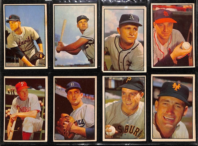Lot of (15) 1952 Topps, (21) 1953 Topps and (42) 1953 Bowman Baseball w. 1953 Richie Ashburn