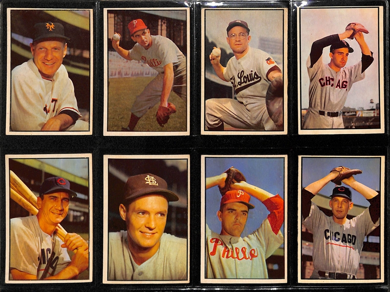 Lot of (15) 1952 Topps, (21) 1953 Topps and (42) 1953 Bowman Baseball w. 1953 Richie Ashburn
