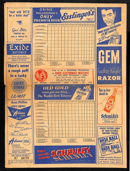 Lot of (25) 1950s American Nut and Chocolate Pennants w. Joe Gordan and New York Yankees