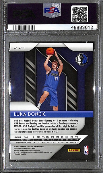 2018-19 Panini Prizm Luka Doncic Rookie Card #280 Graded PSA 9 Mint!  Hot Card!