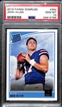 2018 Panini Donruss Josh Allen Rated Rookie Card #304 Graded PSA 10 Gem Mint!