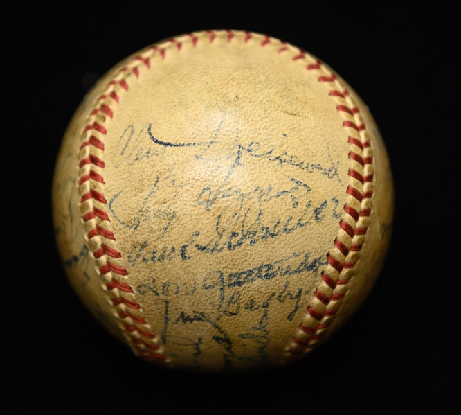 1946 Boston Red Sox (AL Champs) Autographed Team Baseball w. 27 Signatures Inc. Ted Williams & B. Doerr (Full JSA Letter of Authenticity)