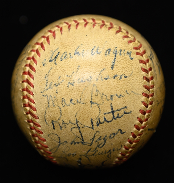 1946 Boston Red Sox (AL Champs) Autographed Team Baseball w. 27 Signatures Inc. Ted Williams & B. Doerr (Full JSA Letter of Authenticity)