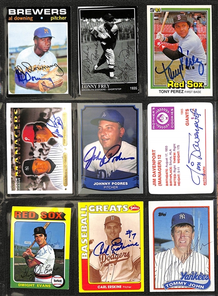 Lot of (190+) Autographed Baseball Cards w. Bobby Doerr, Hank Bauer and Others (JSA Auction Letter)