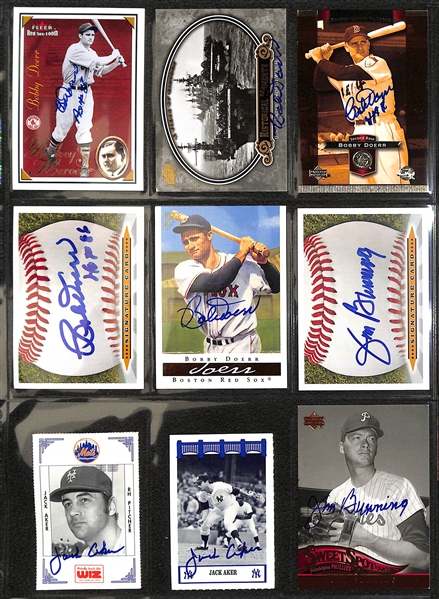 Lot of (175+) Autographed Baseball Cards w. Al Kaline, Don Mattingly, Whitey Herzog, and Others (JSA Auction Letter)