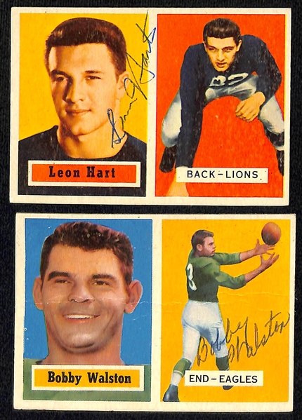 Lot of (26) 1950s and 1960s Football Autographed Cards (JSA Auction Letter)
