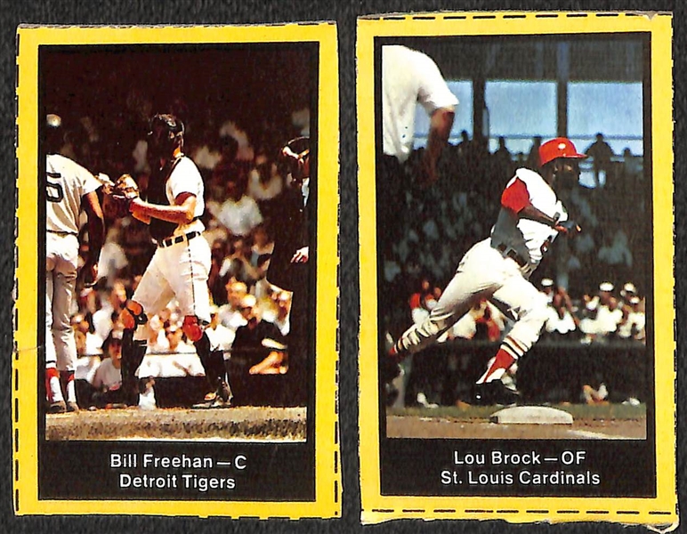 Lot of (8) 1969 Nabisco Team Flakes Hand Cut Baseball Cards w. Willie Mays
