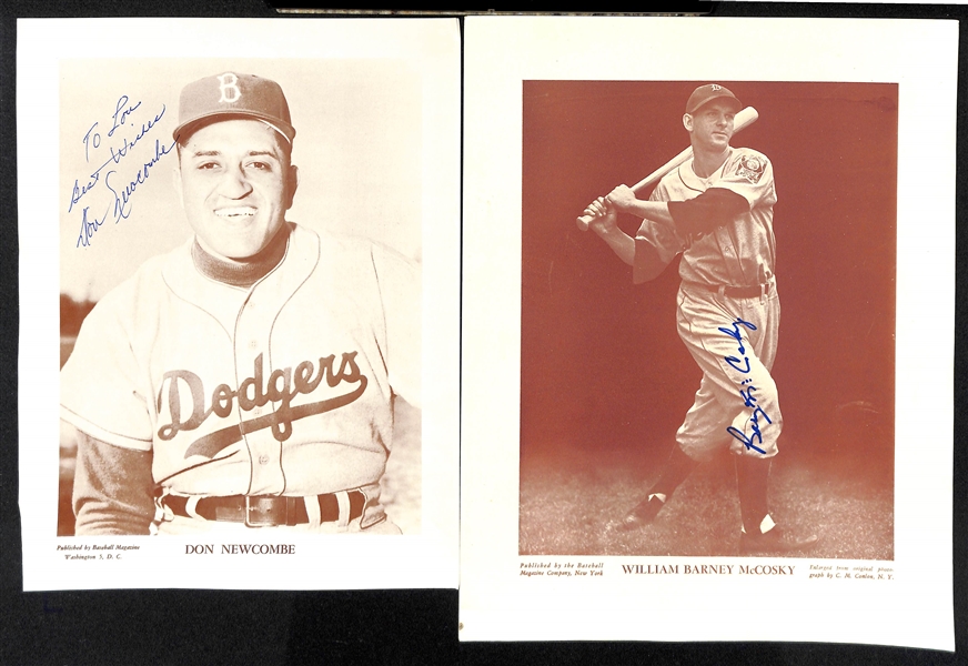 Lot of (25) Signed Supplemental Baseball Photos w. Ed Mathews, Bobby Doerr, Stan Musial, and Others (JSA Auction Letter)