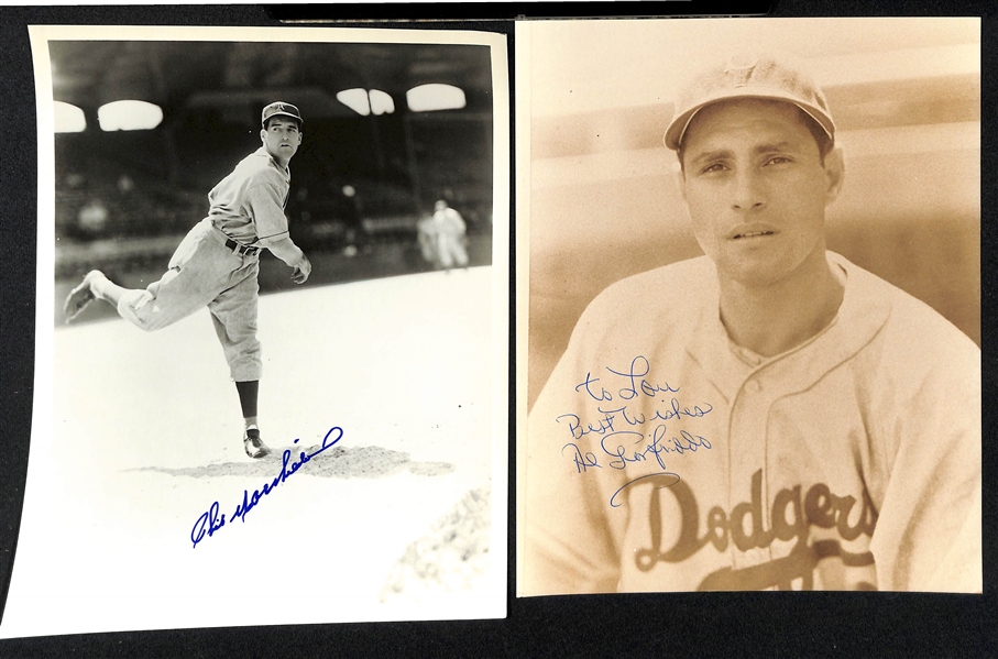 Lot of (25+) Autographed Baseball Photos w. Johnny Vander Meer, Joe Sewell, and Others (JSA Auction Letter)