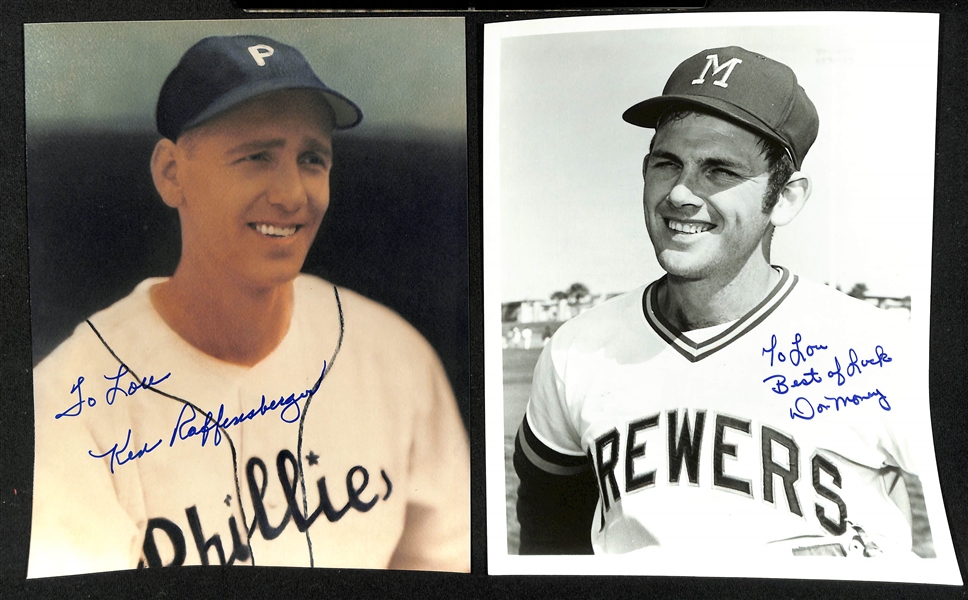 Lot of (25+) Autographed Baseball Photos w. Johnny Vander Meer, Joe Sewell, and Others (JSA Auction Letter)