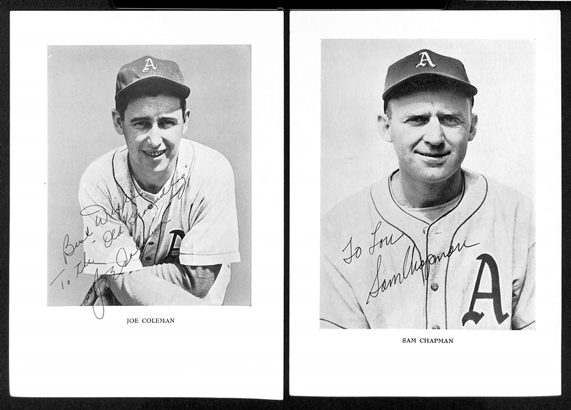 Lot of (55+) Autographed Mostly Philadelphia A's Photos w. Gus Zernial, Ferris Fain, Bobby Shantz and Others (JSA Auction Letter)