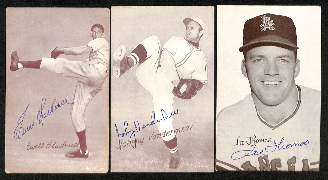 (17) Autographed Baseball Exhibit Cards w. Killebrew, Doby, Jethroe, and Zernial (JSA Auction Letter)