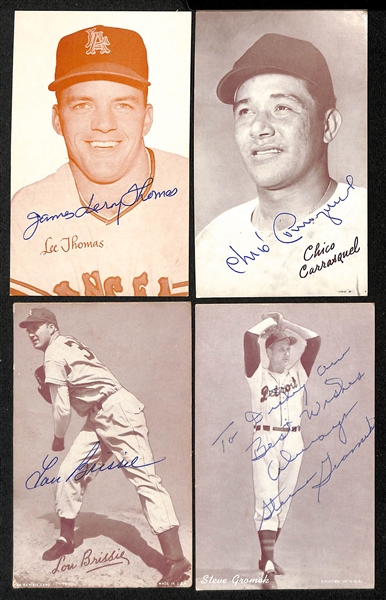 (18) Autographed Baseball Exhibit Cards w. Killebrew, Doby, and Others (JSA Auction Letter)