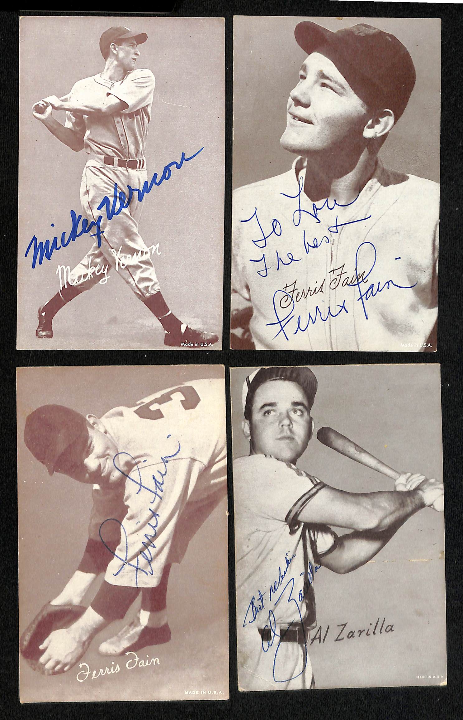 Lot Detail - (18) Autographed Baseball Exhibit Cards w. Killebrew, Doby ...