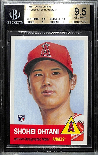 2018 Topps Living Shohei Ohtani #7 Short Print Rookie Card Graded BGS 9.5 Gem Mint!