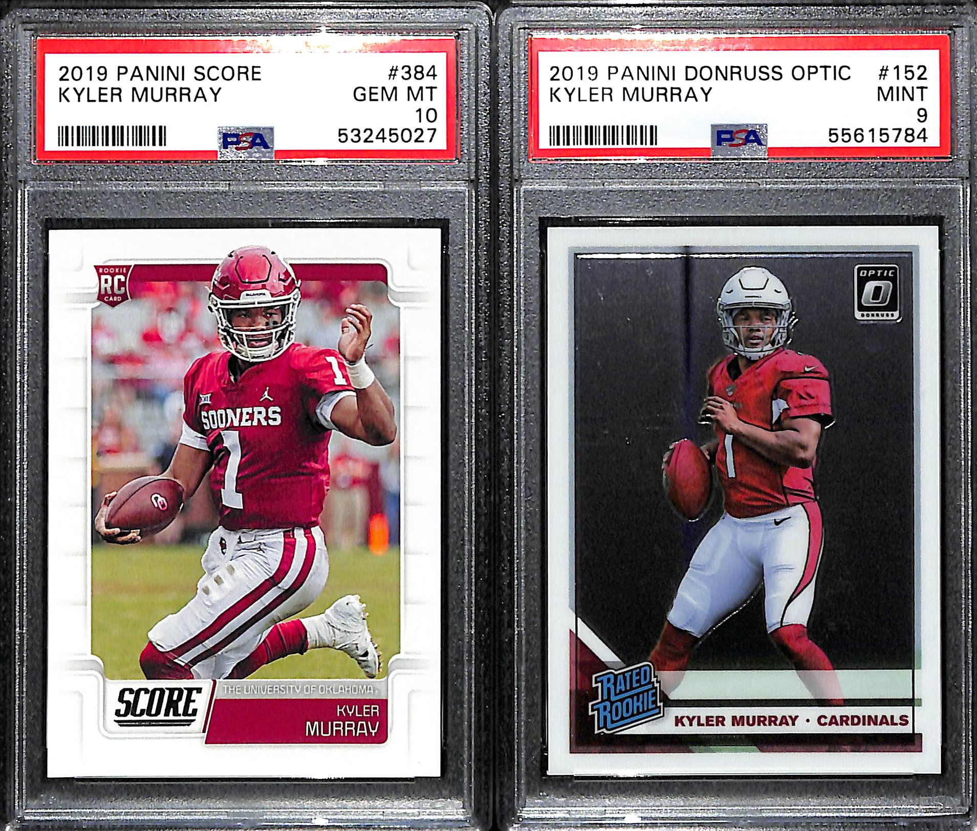 Lot Detail - 2019 Kyler Murray Rookie Graded Lot - Score #384 PSA 10 ...